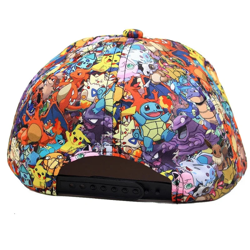 Pokemon Baseball Cap Pikachu Hat Pokemon Cosplay Hip Hop Cap for Girl Boy Children kids Anime Figures Toy Gift Cartoon Hat