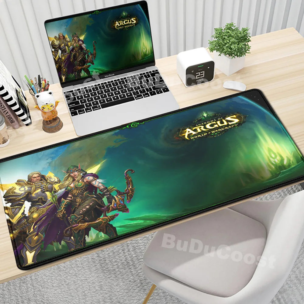 Anime World of Warcraft gaming podloga za stol, podloga za miš, računalni dodaci, XXL, zaključani rub, podloga za tipkovnicu i miša, gamerski tepih, uredske podloge