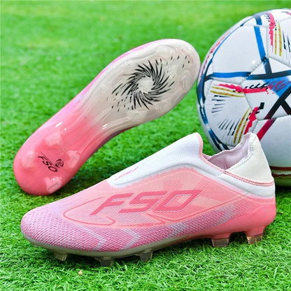 Nouvelles chaussures de football pour hommes, chaussures de futsal antidérapantes pour matchs en extérieur, chaussures de soccer ultralégères, chaussures de sport de haute qualité, chaussures à cheville haute et respira