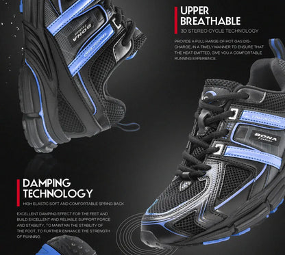 BONA 2023 New Designers Light Running Jogging Mesh Shoes Breathable Comfortable Men Sneakers Casual Outdoor Sport Shoes Man Mesh