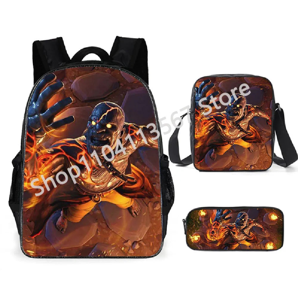Fortnite Kids 3pcs Backpack Set Women Backpacks Office Stationary for Teenage Girls Boys Laptop Backpack Casual Travel Rucksack