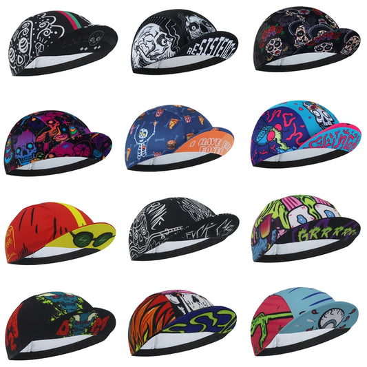 Skull Cycling Cap for Men Women Outdoor Sports Hat Summer Breathable Under Helmet Cycling Hat