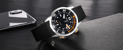 BERNY Automatic Dive Watch for Men Super Luminous 20ATM Diver Wristwatch Original Top Sapphire Swim Sport Mechanical Male Watch