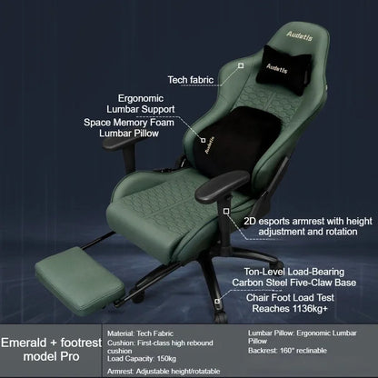 Office Ergonomic Gaming Chair Computer Desk Chair with Armrests, Comfortable Ergonomic Gaming Chair for Home Office, Bedroom & Gaming Room, Technology Fabric Executive Chair