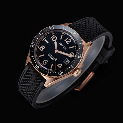 SEESTERN Diver Men Watch Automatic Mechanical Wristwatches NH35 Movement Ceramic Bezel 20Bar Waterproof Sapphire Luminou S434-2