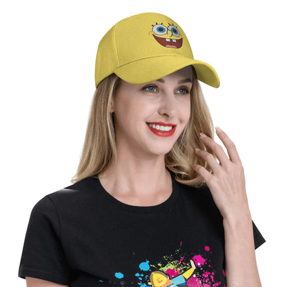 Spongebobs Large Smiling Face Sun Baseball Cap  Spring y2k Retro Trucker Hat For Couple Women Tennis Skate Baseball Caps