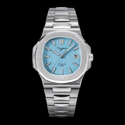 Reloj de hombre Sugess automático mecánico, movimiento Miyota 9015, esfera MOP, luminoso, resistente al agua 5bar, brazalete de lujo S466