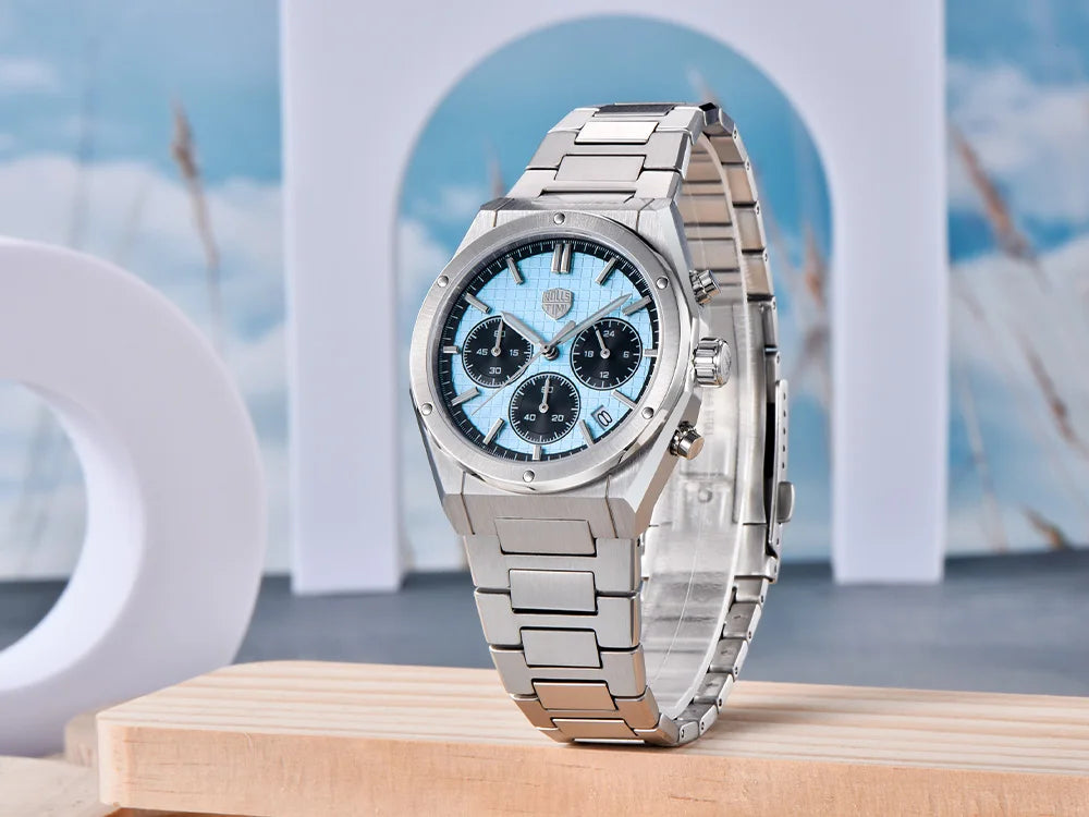 2026 RollsTimi Men's Watches Luxury Quartz Men's Watches Classic Sapphire VK63 Sports Chronograph Stainless Steel Calendar reloj