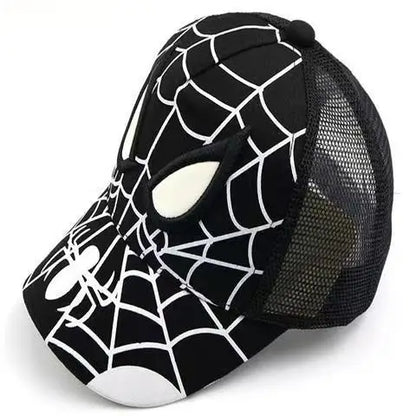 Boys' Spider-Man skin-friendly, breathable, sweat-absorbing baseball cap, mesh cap, cap with visor, sun hat