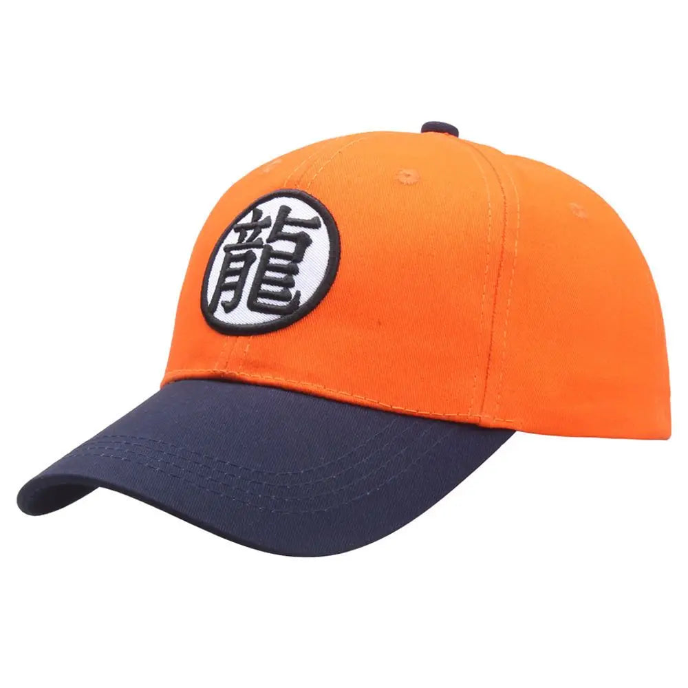 Dragon Ball Son Goku baseball cap with high-quality embroidery print unisex summer sunshade round crown wide brim duckbill hat