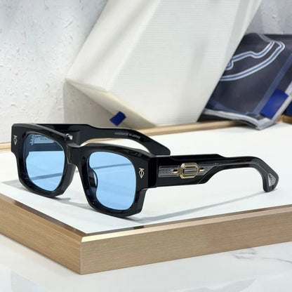 DUSENBERG Handmade Sunglasses Thick Heavy Acetate UV400 High Quality for Men Women Classical Vintage Prescription with Case