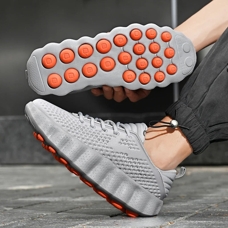 Brand Men Casual Shoes Thick Sole Soft Fashion Sneakers Summer Breathable Male Walking Shoes Zapatillas Hombre 88217 Mens Shoes