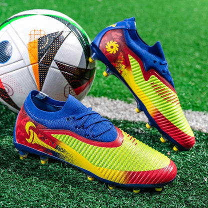 Chaussures de Football pour hommes, crampons de société, bottes professionnelles de terrain de Football en plein air, chaussures d'entraînement sur gazon, baskets à pointes longues