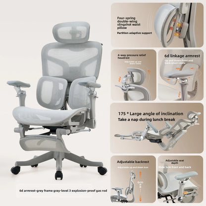 S950 Ergonomic Office Chair Adjustable Computer Chair, Gaming Chair with Lumbar Support, Comfortable Study Chair for Home Office & Work