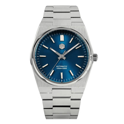 Relógio clássico de homem San Martin 40mm Miyota 9015, relógio de pulso mecânico automático de luxo elegante com bracelete de desengate rápido SN0023