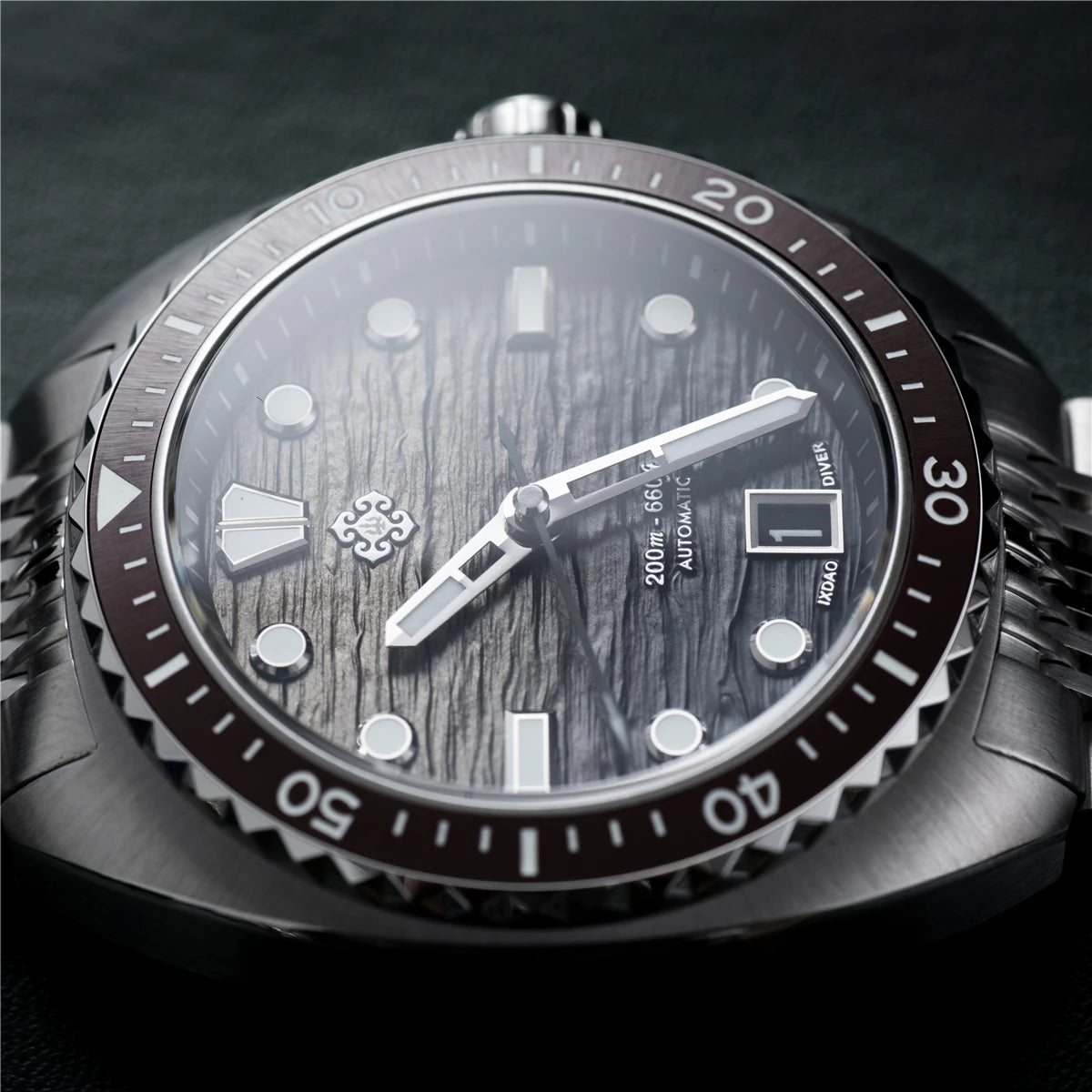 IXDAO IPOSE 2026 New Men's Automatic Mechanical Watch Poseidon Pattern Diving Watch 20Bar Stainless Steel BWG-9 reloj hombre