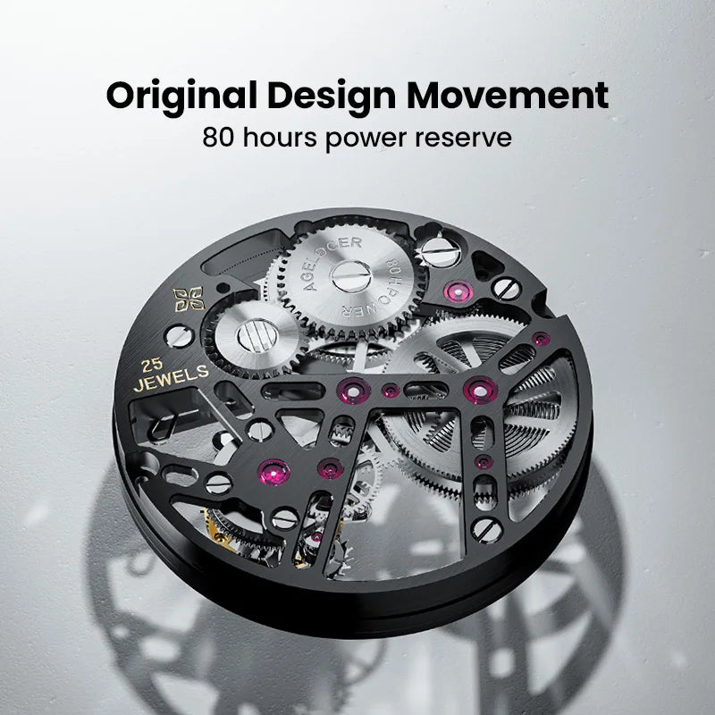AGELOCER Limited Edition „Ice Never Melts“ Luxuriöse mechanische Handaufzugsuhr mit Free-sprung Crystal Tourbillon