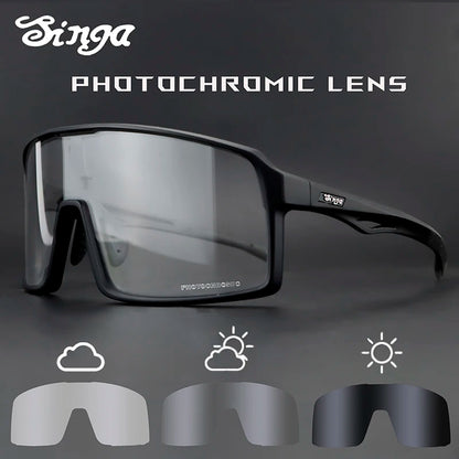 SINGA Photochromic Cycling Sunglasses Sport Glasses Road Bike Glasses MTB Eyewear for Man Women Riding Goggle Cycling Glasses