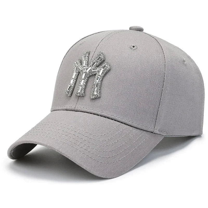 MY kšiltovka s kamínky pro ženy na jaro a podzim, ležérní streetwearová venkovní kšiltovka s kachním kšiltem, módní univerzální baseballová čepice proti slunci