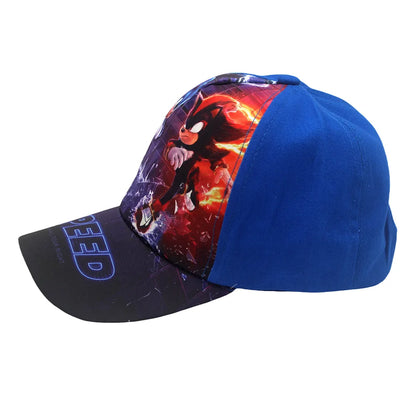 Najnowsza regulowana czapka baseballowa dla dzieci Sonic Print 48–54 cm z motywem anime Tails i Knuckles, czapka przeciwsłoneczna z motywem cienia, niebieski jeż, czapka dla niemowląt na świeżym powietrzu, prezent