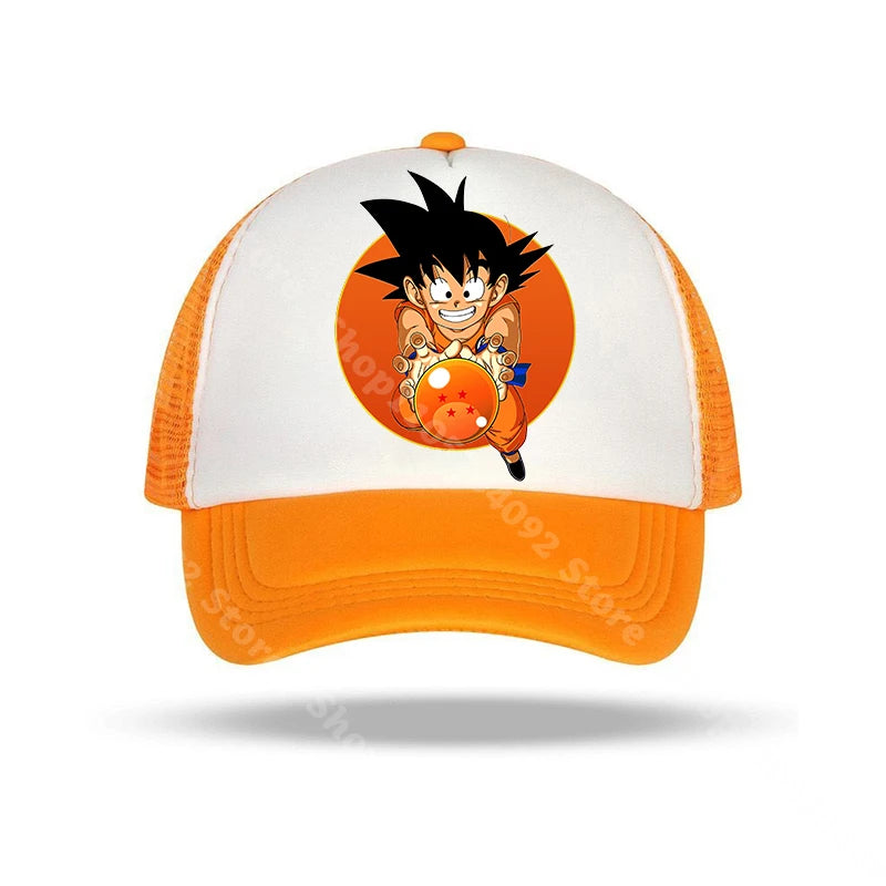 Dragon Ball-baseballkasketter med anime-figurer, solhat til børn og voksne, sommerhatte, åndbare, afslappede hatte, justerbare kasketter med skygge, gaver