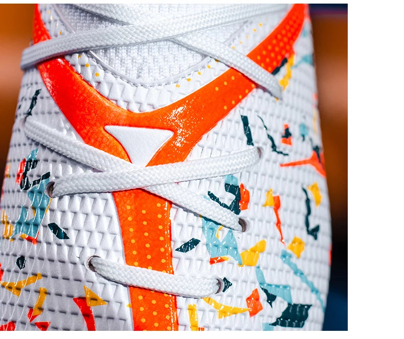 Professionelle fodboldstøvler til mænd, åndbare fodboldsko i mesh med skridsikker sål, hurtige sneakers til kunstgræs, moderne fodboldsko til mænd