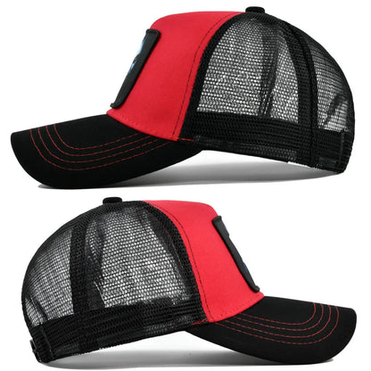 Anime Patch Baseball Caps Men Women Snapback Hats Streetwear Hip Hop Visor Caps Mesh Breathable Dad Sun Hat Unisex Trucker Hats