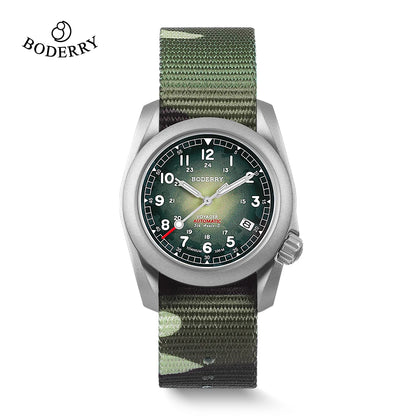 Boderry Field Watches Bronze Case Automatic Mechanical VOYAGER Watch Men's 100M Waterproof Clock Military Top Brand Wristwatch