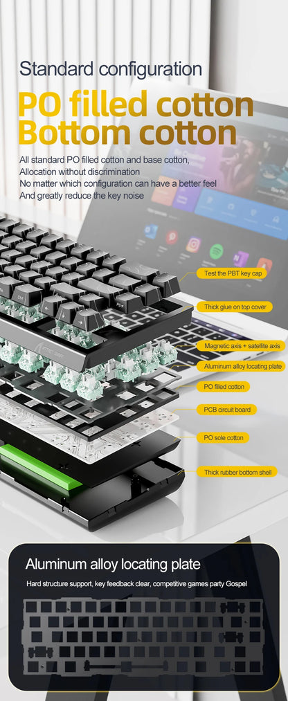 Magnetic Switch Keyboard ATTACK SHARK X68HE X68PRO HE and FREEWOLF F68 Wired F68Pro Wireless for Pro Gaming 0.01mm Rapid Trigg