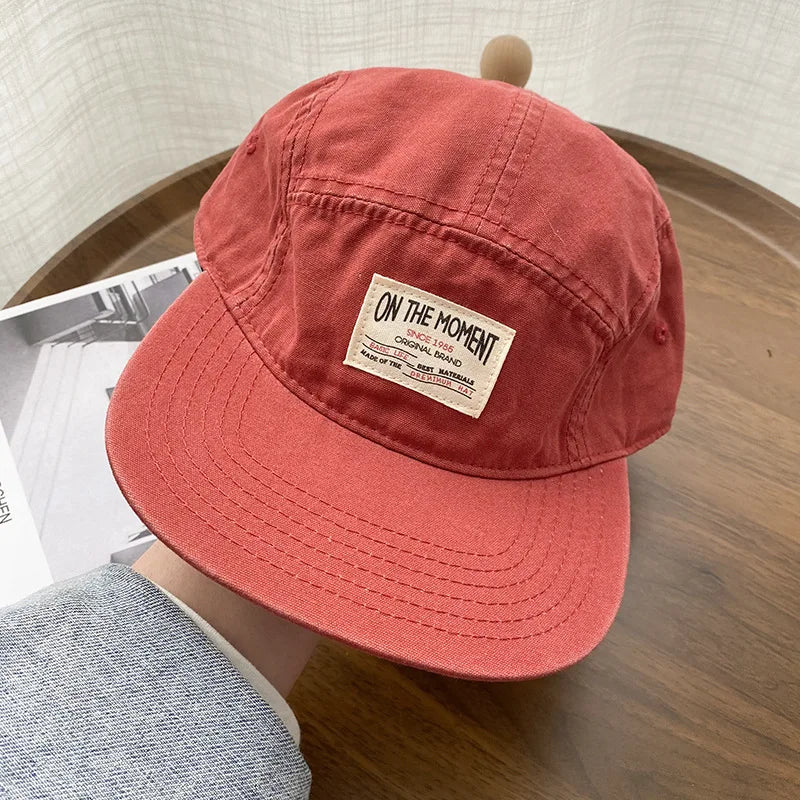 ON THE MOMENT Katoenen 5-panel baseballpet Snapback-petten Bone Gorras Hombre Originales Hip Hop-petten voor mannen en vrouwen, verstelbaar