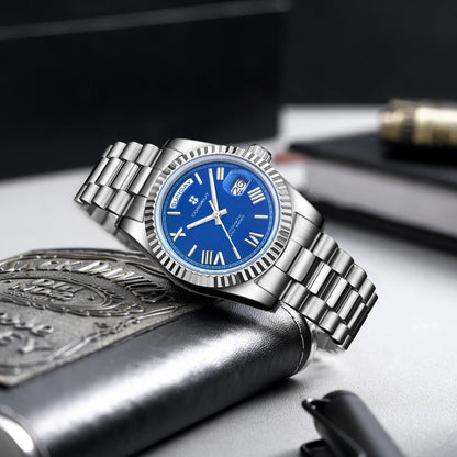 39mm Men Corgeut Logo/Name NH36 Automatic Mechanical Relogio Masculino Sapphire Glass Luminous Waterproof Wristwatch
