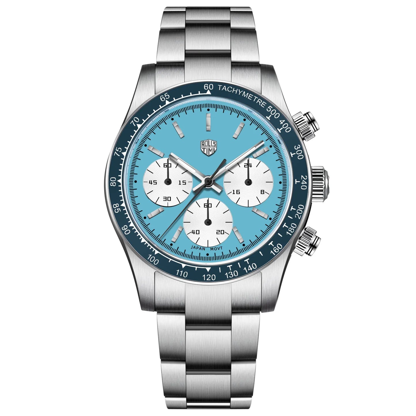 RollsTimi 2025 New Men's Watches Top Luxury Man Quartz Wristwatches Chronograph AR Sapphire Mirror Waterproof Sports Clock Gift