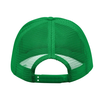 blocky adventurer discover a Creepers monster behind him Trucker Cap Sun Hats Cap Adjustable Snapback Caps Mesh Baseball Cap