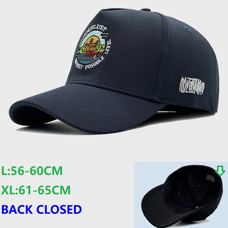 Didelio dydžio uždaros nugaros beisbolo kepurės, tinklinės, kvėpuojančios „trucker“ kepurės didelės galvos vyrams, itin didelės galvos, aukštos sportinės kepurės, 60 cm, 65 cm