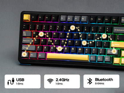 EPOMAKER X AULA EA75 MAX 75% ANSI US Layout Hot-Swap Gasket Wired/BT/2.4GHz Wireless Mechanical Keyboard with Screen & Knob