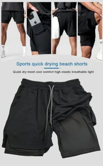 Neueste Dragon Ball GOKU Vegeta Anime-Shorts, zweilagige bequeme amerikanische Sport-Fünf-Punkt-Hose für Herren