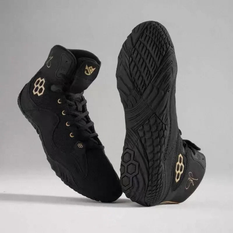 Sapato de Wrestling para Homem e Mulher, Calçado Desportivo de Competição, Ginásio e Treino, Alta Qualidade, Confortável, Sapato de Boxe Desportivo 36-45