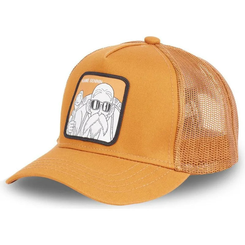 New Dragon Ball Son Goku Cap Summer Travel Peaked Cap Men's Embroidery Hip-Hop Cap Style Sun Visor Adjustable Trucker Mesh Cap