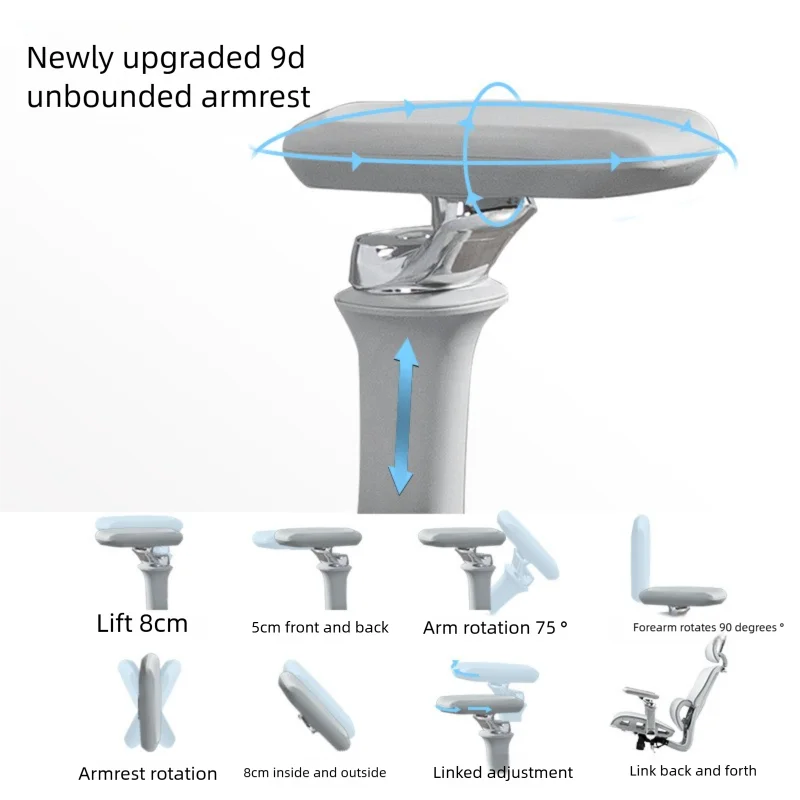 Ergonomic Office Chair Reclining with Footrest, High Back Computer Desk Chair with Lumbar Support, Adjustable Swivel Office Chair for Home Office & Gaming