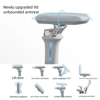 Ergonomic Office Chair Reclining with Footrest, High Back Computer Desk Chair with Lumbar Support, Adjustable Swivel Office Chair for Home Office & Gaming