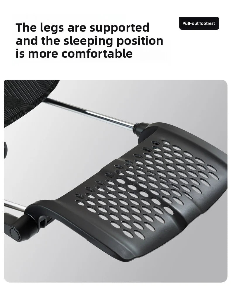 Ergonomic Office Chair Reclining with Footrest, High Back Computer Desk Chair with Lumbar Support, Adjustable Swivel Office Chair for Home Office & Gaming