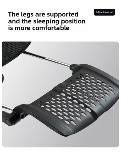 Ergonomic Office Chair Reclining with Footrest, High Back Computer Desk Chair with Lumbar Support, Adjustable Swivel Office Chair for Home Office & Gaming