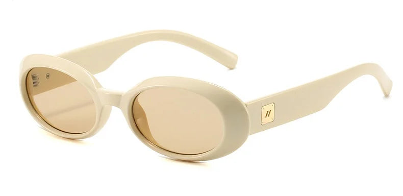 Classic Oval Sunglasses Women Men New Thick Frame Party Sunglasses Hip Hop Cool Luxury Designer Brand Eyeglasses UV400 Eyewear