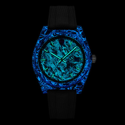 TIME TOKEN Nuevo reloj de buceo de 40mm de fibra de carbono luminosa para hombre, reloj mecánico automático de lujo con calendario, cristal de zafiro y resistencia al agua de 100m