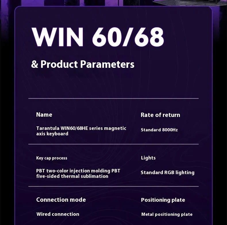 AULA WIN60 HE MAX E-Sports Keyboard 8K Polling Magnetic Swaps 0% Dead Zone RGB Unlock Dominance with This Hot Swappable Beast