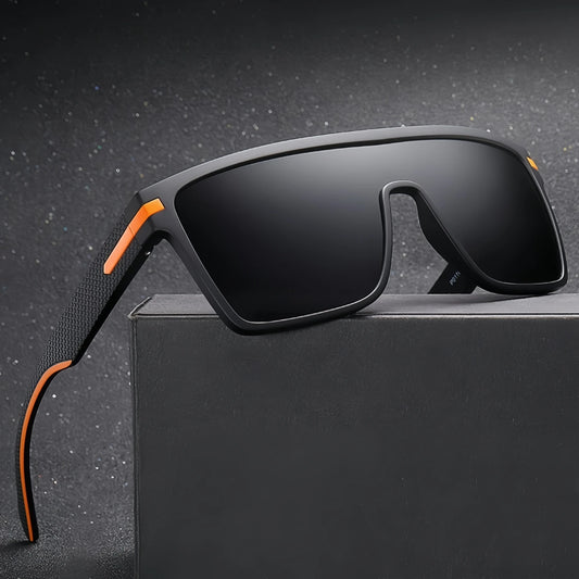 Oversized Square Fashion Sunglasses Monolithic UV400 Lens for Driving Vacation Daily Unisex Retro Shield Classic Elegance