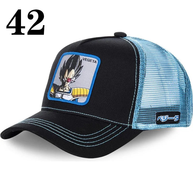 Dragon Ball Anime Character Printed Baseball Cap For Men And Women Hip Hop Hat Truck Driver Mesh Hat Summer Outdoor Sunshade