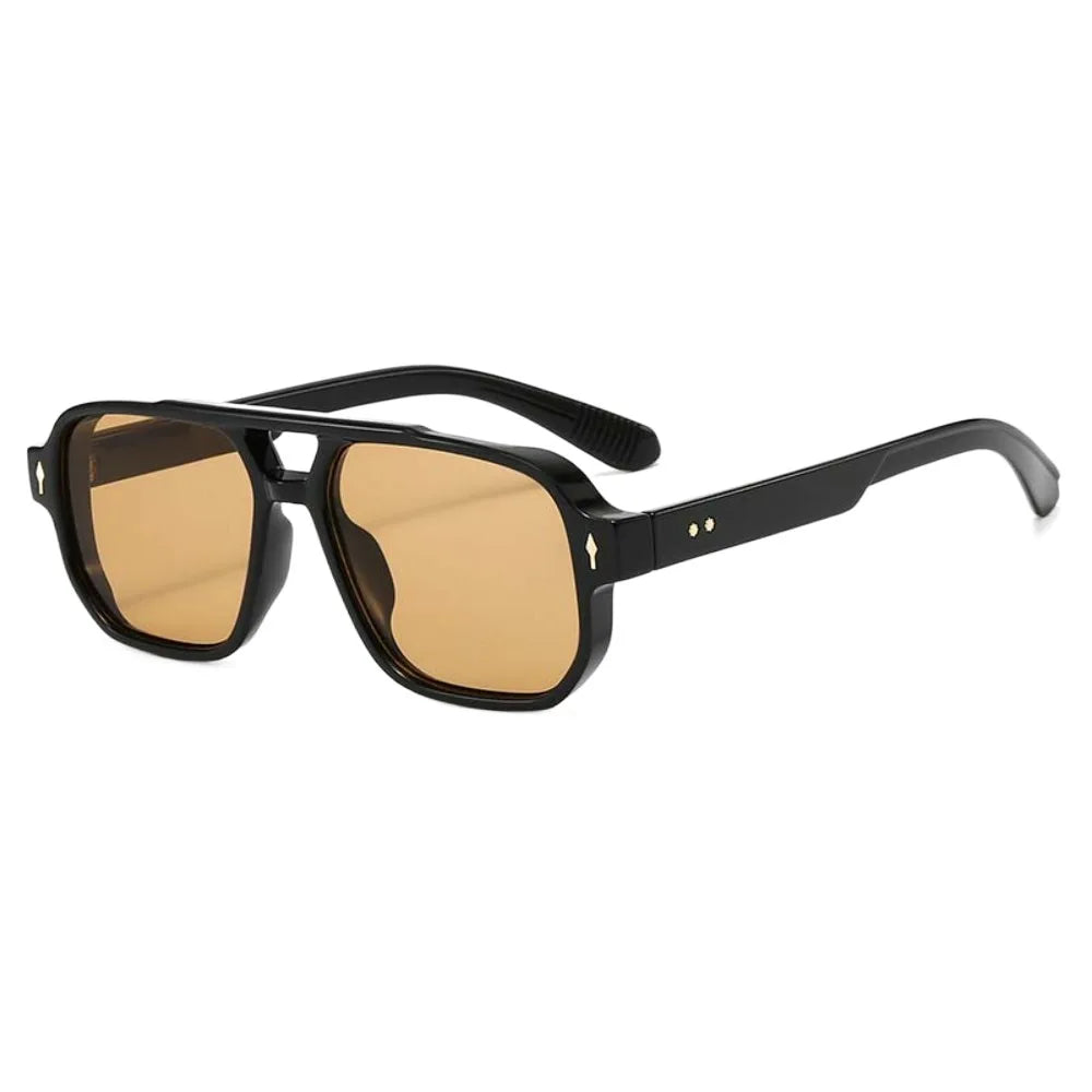 Retro Double Beam Sunnies HD Leopard Print Eyewear Unisex Polarized Sunglasses Waterproof Lightweight Anti-UV Glasses Outdoor
