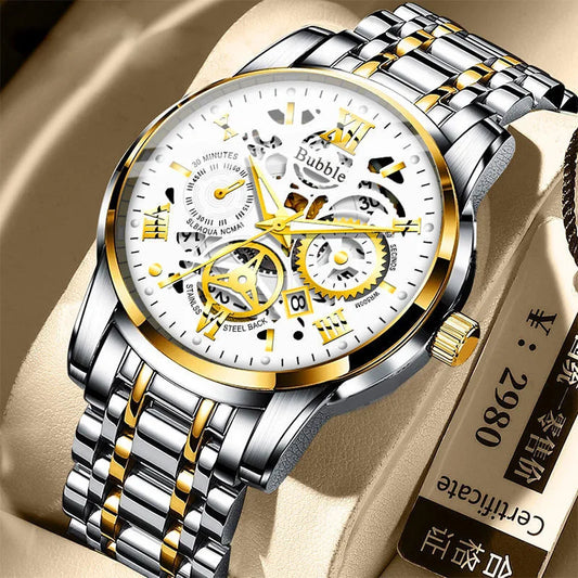 Montre pour homme UTHAI L93 : un modèle tendance, haut de gamme et polyvalent, au style « luxe accessible ». Cette montre à quartz est dotée d'un cadran ajouré avec chiffres romains et bénéficie d'une étanchéité.