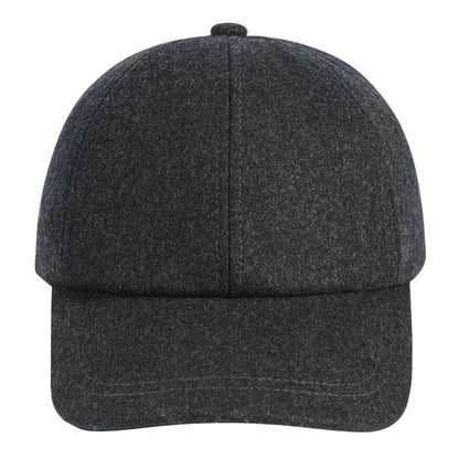 BOTVELA Men's Wool Tweed Baseball Cap Casual Style Soft Adjustable Unstructured Hat